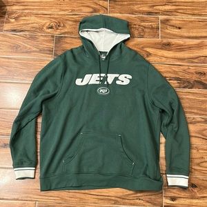 Mens Majestic Jets Hoodie in size XXL (2XL), Color: Green (Worn Once)